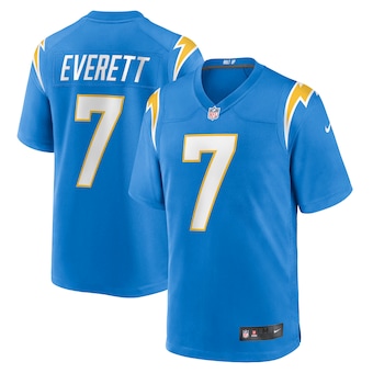 mens nike gerald everett powder blue los angeles chargers pl